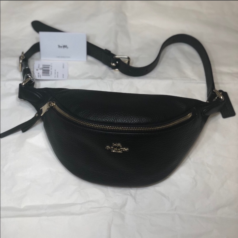 COACH Belt Bag / Fanny Pack Pebble Black F48738 - Picture 6 of 10